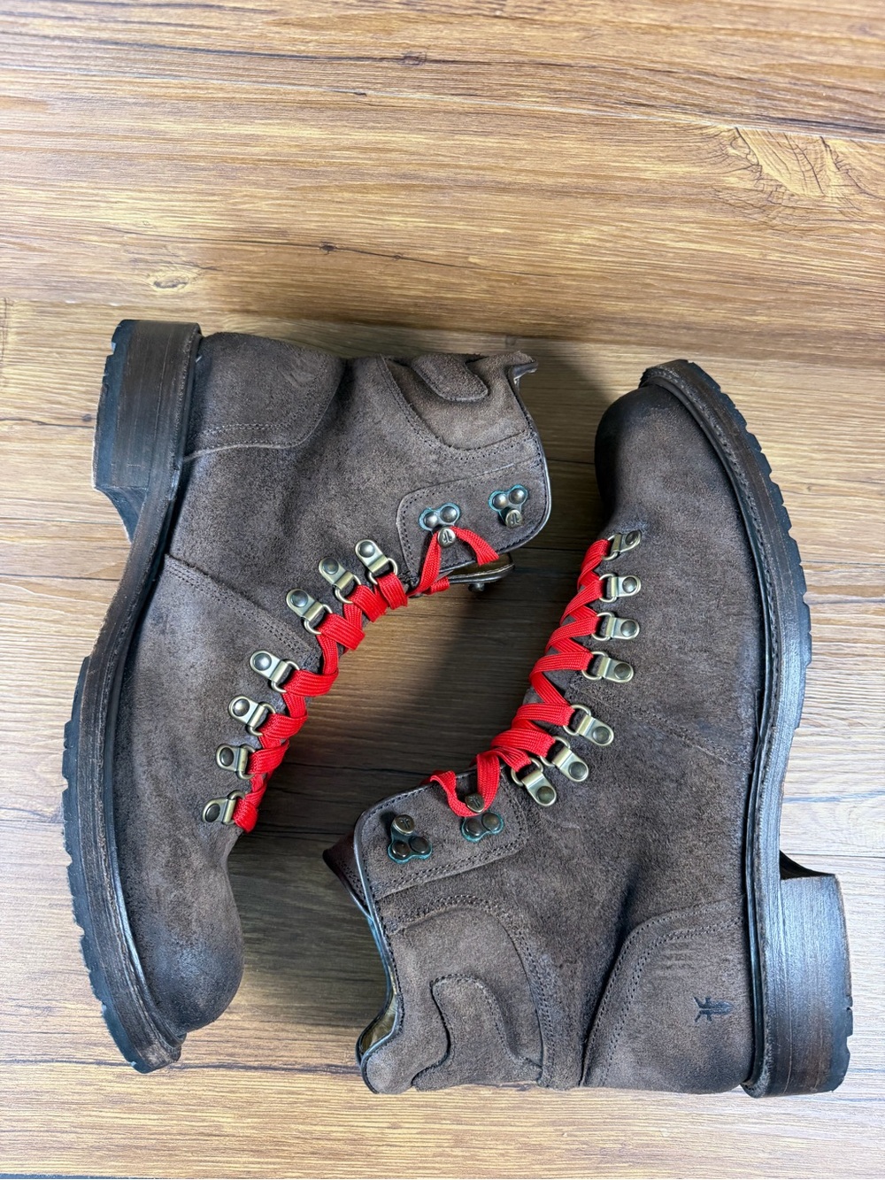 Frye Rogan Alpine Hiker Leather Boots Mens Size 11.5 Lace Up Shoes - Picture 2 of 11